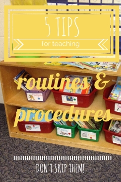 5 Tips for Teaching Routines and Procedures- Blog post from rrrErin2Learn