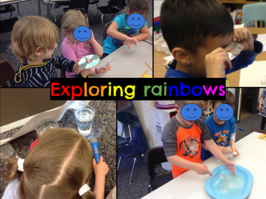 Exploring rainbows in kindergarten